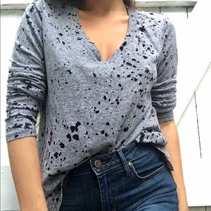 Michael Stars Long Sleeve V-Neck Tee